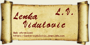 Lenka Vidulović vizit kartica